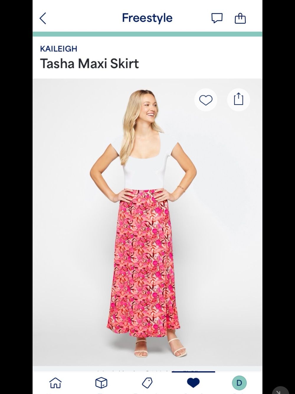 Kaileigh Pink Floral Maxi Skirt
